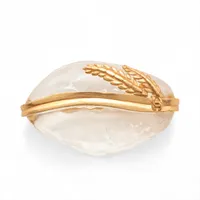 シャネル ココマーク 99P ブローチ GP ゴールド×クリア