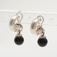 ティファニー イヤリング(両耳用) 925×オニキス 14.0g ブラック×シルバー