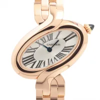 カルティエ デリス ドゥ カルティエ SM W8100003 PG PG QZ シルバー文字盤