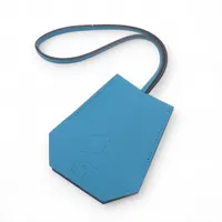 エルメス クロシェット 年式不明 チャーム GP×革 ブルー イヤーズギフト