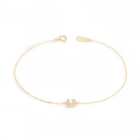 エテ ホースシュー ダイヤ ブレスレット K10(YG) 0.6g 0.01