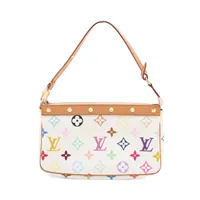 ヴィトン マルチカラー ポシェットアクセソワール M92649 ホワイトxブラウン