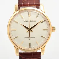 グランドセイコー メカニカル SBGW252 YG 革×社外GP AT シルバー文字盤 YG尾錠