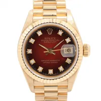 ロレックス レディ デイトジャスト 69178G YG YG AT チェリーグラデーション文字盤
