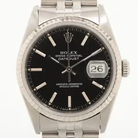 ロレックス デイトジャスト36 16234 SS×WG SS AT ブラック文字盤