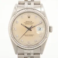 ロレックス デイトジャスト36 16234G SS×WG SS AT シルバー文字盤