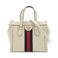 グッチ オフィディア レザー 2WAYハンドバッグ ホワイト 719882 アウトレット