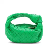 ボッテガヴェネタ イントレチャート ミニ ジョディ レザー ハンドバッグ グリーン