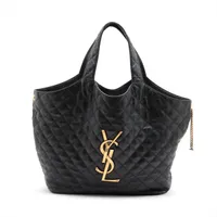 サンローランパリ イカール レザー トートバッグ ブラック 698651