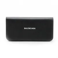 バレンシアガ エブリデイ 594289 レザー ロングウォレット ブラック