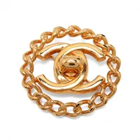 シャネル ココマーク ターンロック 97A ブローチ GP ゴールド