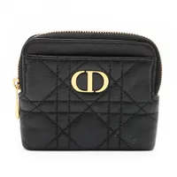 ディオール カロ レザー コインケース ブラック