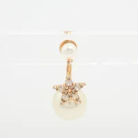 ディオール Dior Tribales  ディオール トライバル ピアス(片耳用) GP×ラインストーン×フェイクパール ゴールド