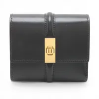 セリーヌ 16セーズ スモール レザー コンパクトウォレット ブラック