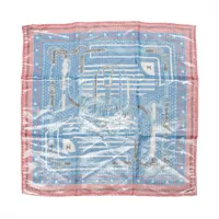 エルメス カレ55 Grand Manege 大調教術 スカーフ その他 レッド×ブルー メタライズドファイバー