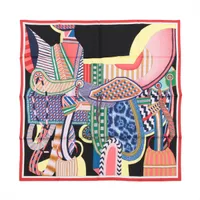 エルメス カレ90  La Selle Imaginaire 空想の鞍 スカーフ シルク マルチカラー ソルド品