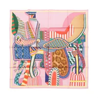 エルメス カレ90  La Selle Imaginaire 空想の鞍 スカーフ シルク ピンク ソルド品