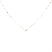 エテ ダイヤ ネックレス K10(PG) 0.7g 0.01