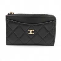 シャネル マトラッセ キャビアスキン フラグメントケース ブラック ゴールド金具 ランダムシリアル