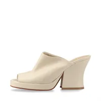 ボッテガヴェネタ レザー ウェッジソールサンダル 36 1/2 レディース ベージュ スレあり