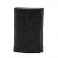 グッチ GGエンブレム レザー キーケース ブラック 850212