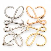 ロエベ アナグラム ブローチ メタル マルチカラー