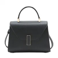 ヴァレクストラ マイクロイジィデ レザー 2WAYハンドバッグ ブラック