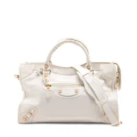 バレンシアガ ザ･ジャイアントシティ レザー ハンドバッグ ホワイト 281770 ミラー付き