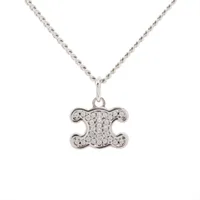 セリーヌ トリオンフ FTT1205 ネックレス GP×ラインストーン シルバー