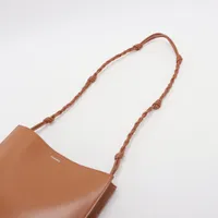 ジルサンダー タングル レザー ショルダーバッグ ブラウン A4347693 