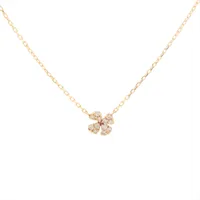 アガット ダイヤ ネックレス K18(YG) 1.2g 0.05