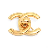 シャネル ココマーク ターンロック 97P ブローチ GP ゴールド
