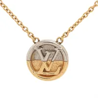 ヴィトン M69643 コリエLtoV VA0231 ネックレス GP ゴールド×シルバー