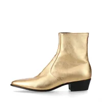 セリーヌ エディ期 レザー ブーツ 39 ユニセックス ゴールド NI1109