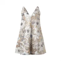 フェンディ カールラガーフェルド&シルヴィア 17SS ポリエステル ノースリーブワンピース 42 レディース ゴールド  FD9363 Look39