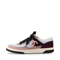 シャネル ココマーク レザー×ファブリック スニーカー EU37 レディース マルチカラー G39978