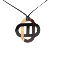 エルメス イザティス ネックレス バッファローホーン グレー