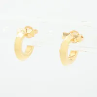 ティファニー Tワン フープ ピアス 750(YG) 8.2g