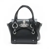 ヴィヴィアンウエストウッド ベティ レザー 2WAYハンドバッグ ブラック