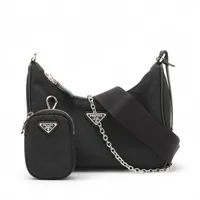 プラダ テスート ナイロンxレザー 2WAYショルダーバッグ ブラック