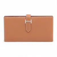 エルメス ベアンスフレ ヴォーエプソン ロングウォレット ゴールド シルバー金具 C:2018年