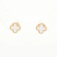 ヴァンクリーフ&アーペル スウィートアルハンブラ シェル ピアス 750(YG) 3.0g VCARA44800