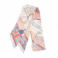 エルメス ツイリー Brides et Gris Gris 馬勒とチャーム スカーフ シルク ベージュ