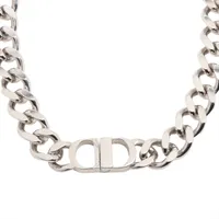 ディオール CD ICON チェーンリンク ネックレス GP シルバー