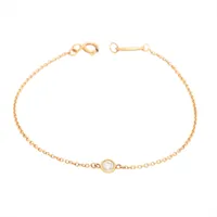 ティファニー バイザヤード 1P ダイヤ ブレスレット 750(YG) 0.9g 直径約3.82mm