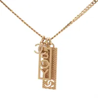 シャネル ココマーク C22P ネックレス GP×ラインストーン ゴールド