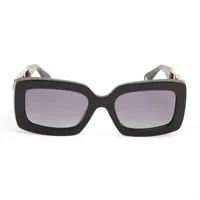 シャネル ココマーク 25K サングラス プラスチック×GP ブラック×ゴールド 71747A