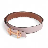 エルメス ガンマ B:2023年 ベルト 85 ヴォーエプソン×ヴォースイフト モーヴペール バックル：ローズゴールド