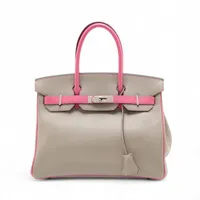 エルメス バーキン30 ルトゥルネ シェーブル アルジルxローズショッキング シルバー金具 □Q:2013年 パーソナルオーダー