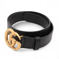グッチ 414516 GGマーモント ベルト 85 レザー ブラック